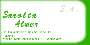 sarolta almer business card